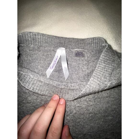 Seraphine Maternity Nursing Wool Gray Sweater - Picture 4 of 7